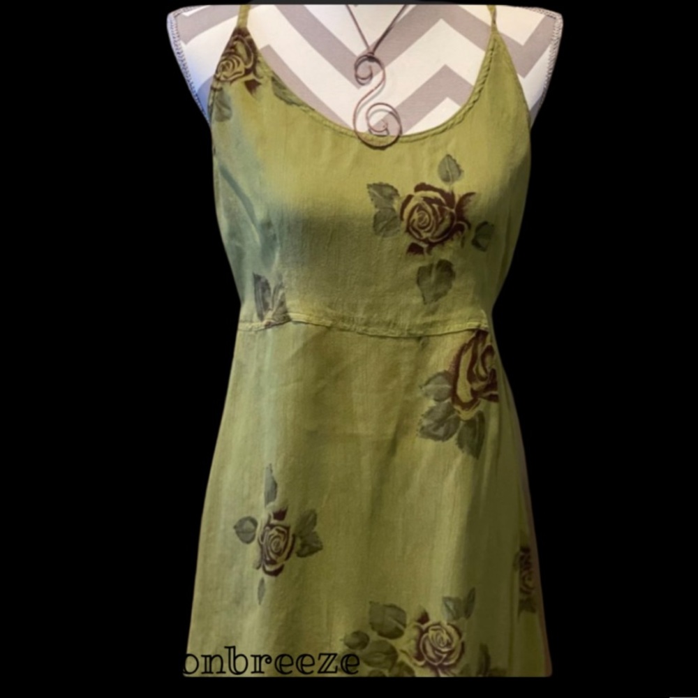 🌺 🎉!!!!Summer green floral dress - Picture 5 of 12